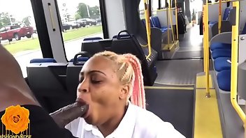 Bus Cumshot Black Outdoor Amateur 