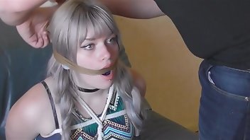 Bound Teen Amateur Gagging BDSM 